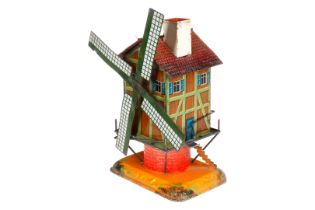 Bing Windmühle, uralt, HL und CL, NV und besch., tw lose, H 27, zum Herrichten