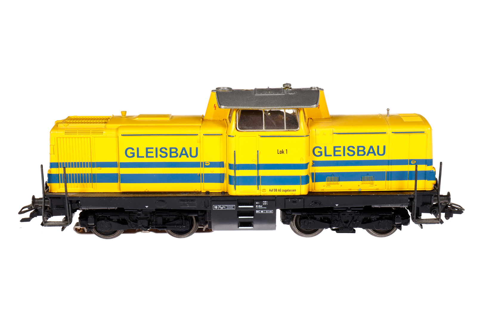 Märklin Diesellok ”Gleisbau Lok 1”, Spur H0, gelb/blau, Alterungsspuren, Z 2
