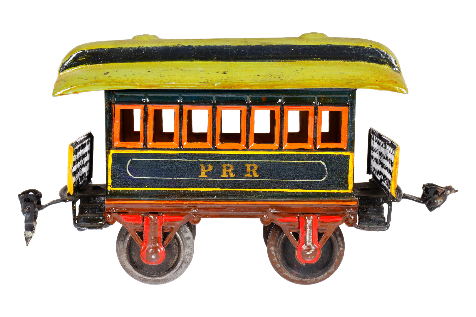 Märklin amerik. Personenwagen 1873 PRR, Spur 1, uralt, nachlackiert, L 16, Z 4