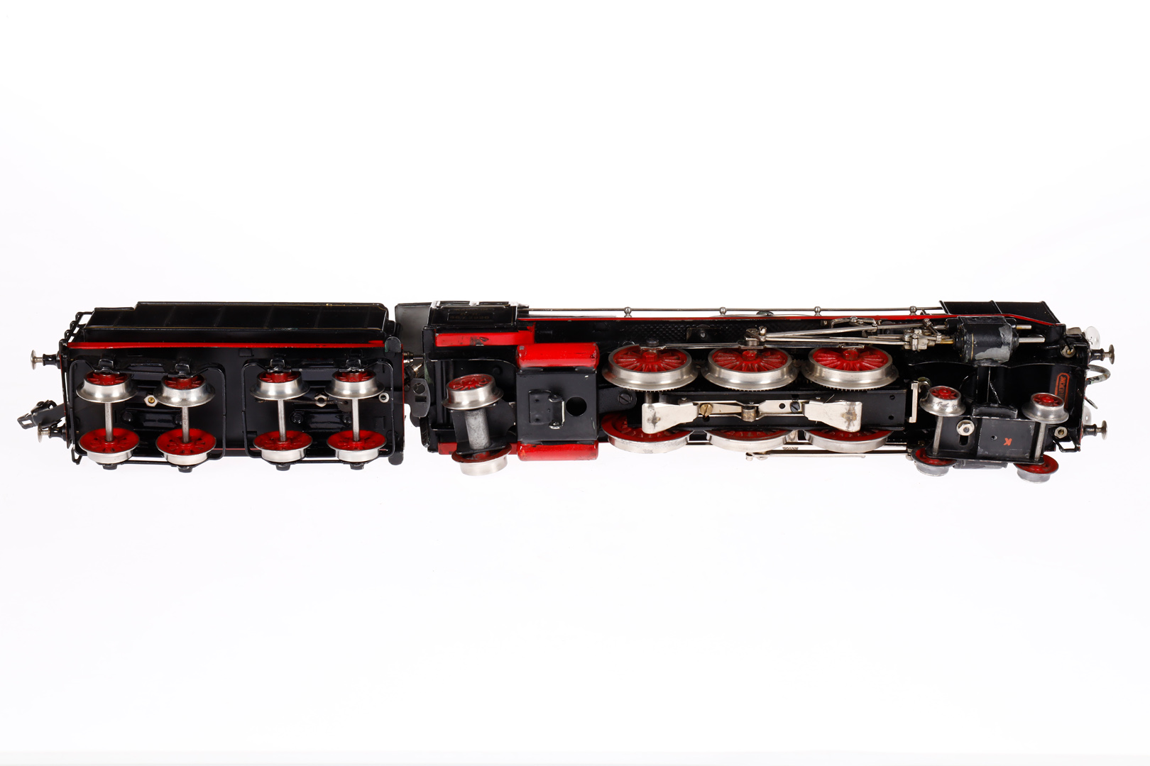 Märklin 2-C-1 Dampflok HR 66/2920, Spur 0, Starkstrom-Version, 110 V, mattschwarz, HL, mit Tender, - Bild 5 aus 5