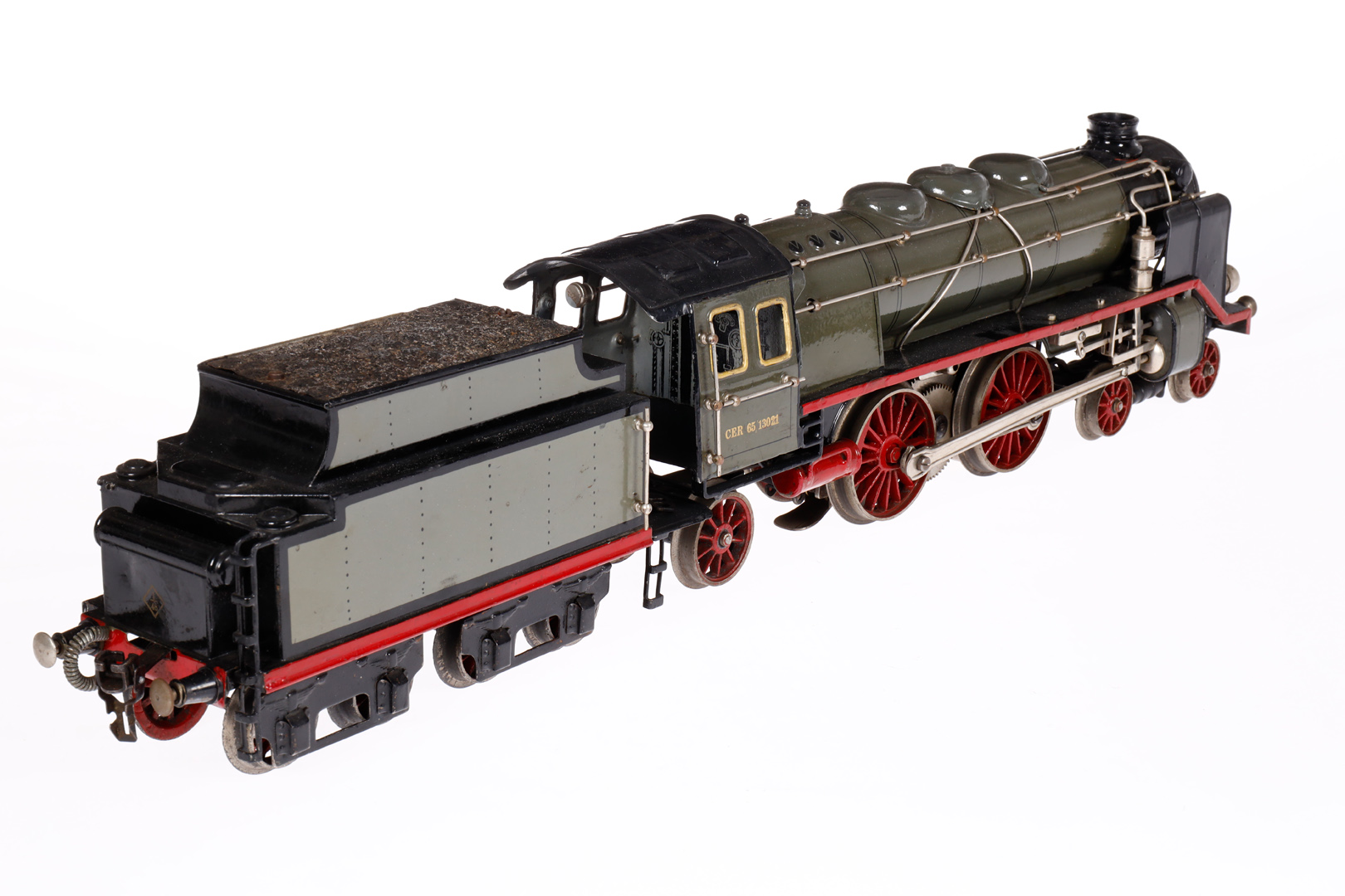 Märklin 2-B-1 Dampflok CER 65/13021, Spur 1, elektr., grau/schwarz, mit Tender, kW und 2 el. bel. - Bild 3 aus 4