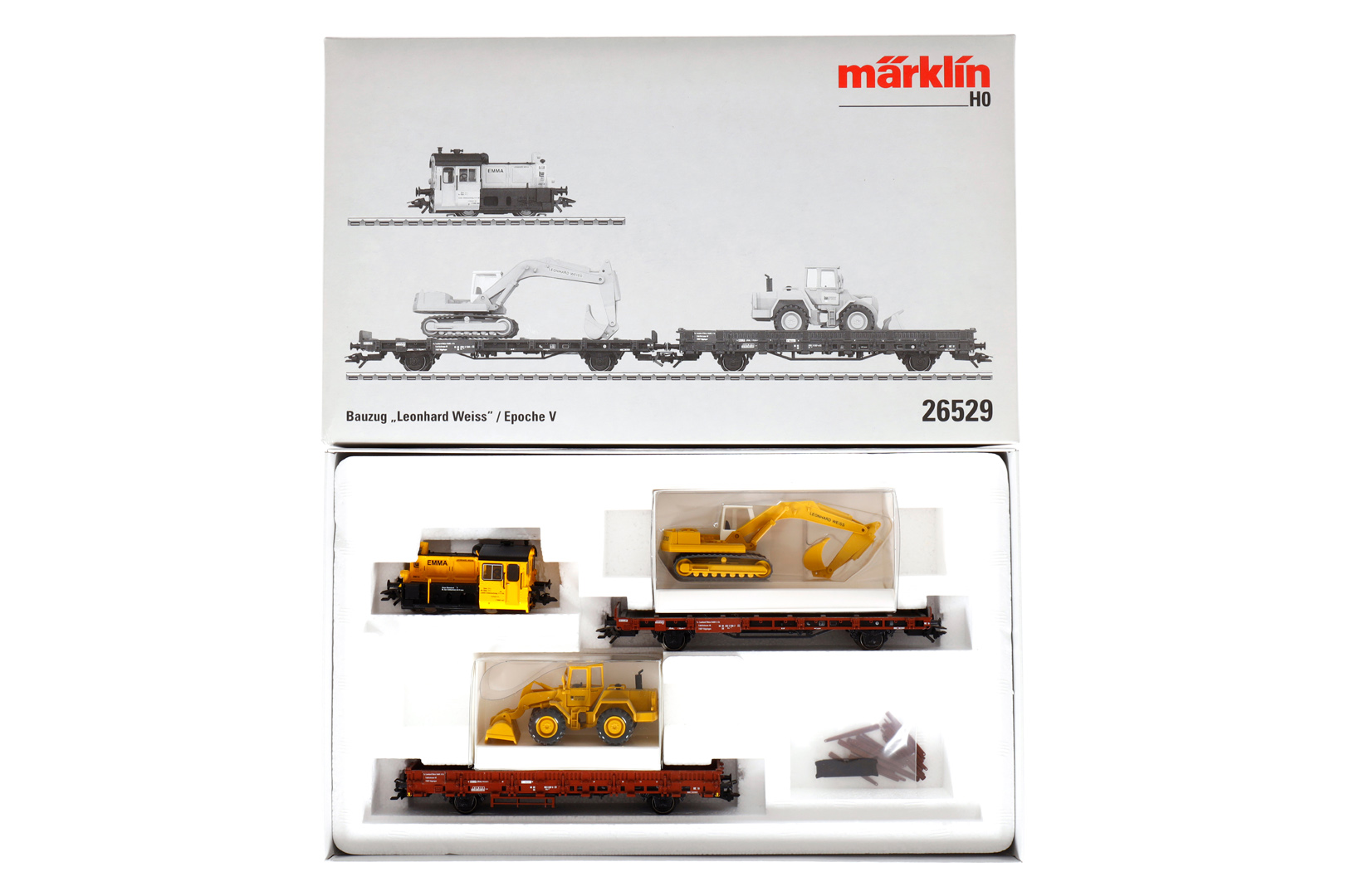 Märklin Bauzug ”Leonhard Weiss” 26529, Spur H0, komplett, Alterungsspuren, OK, Z 2