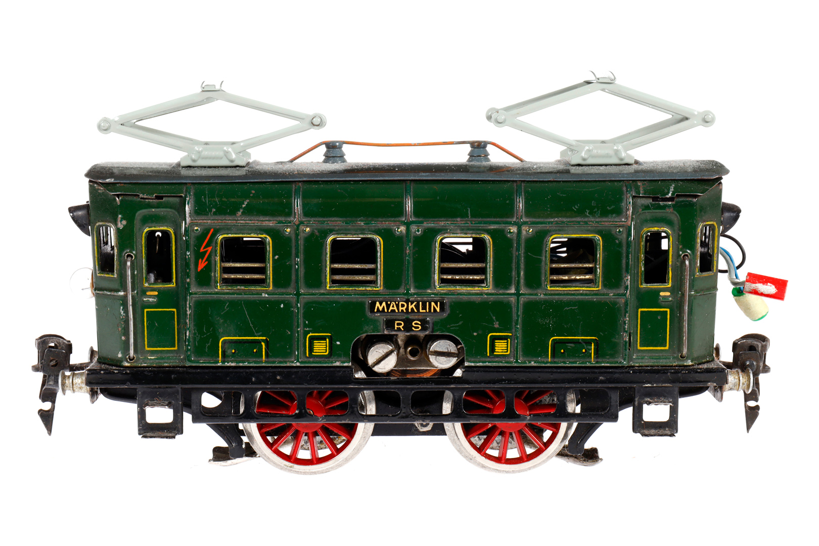 Märklin E-Lok RS 66/12900, Spur 0, elektr., grün, mit 1 el. bel. Stirnlampe, neu verkabelt, LS und