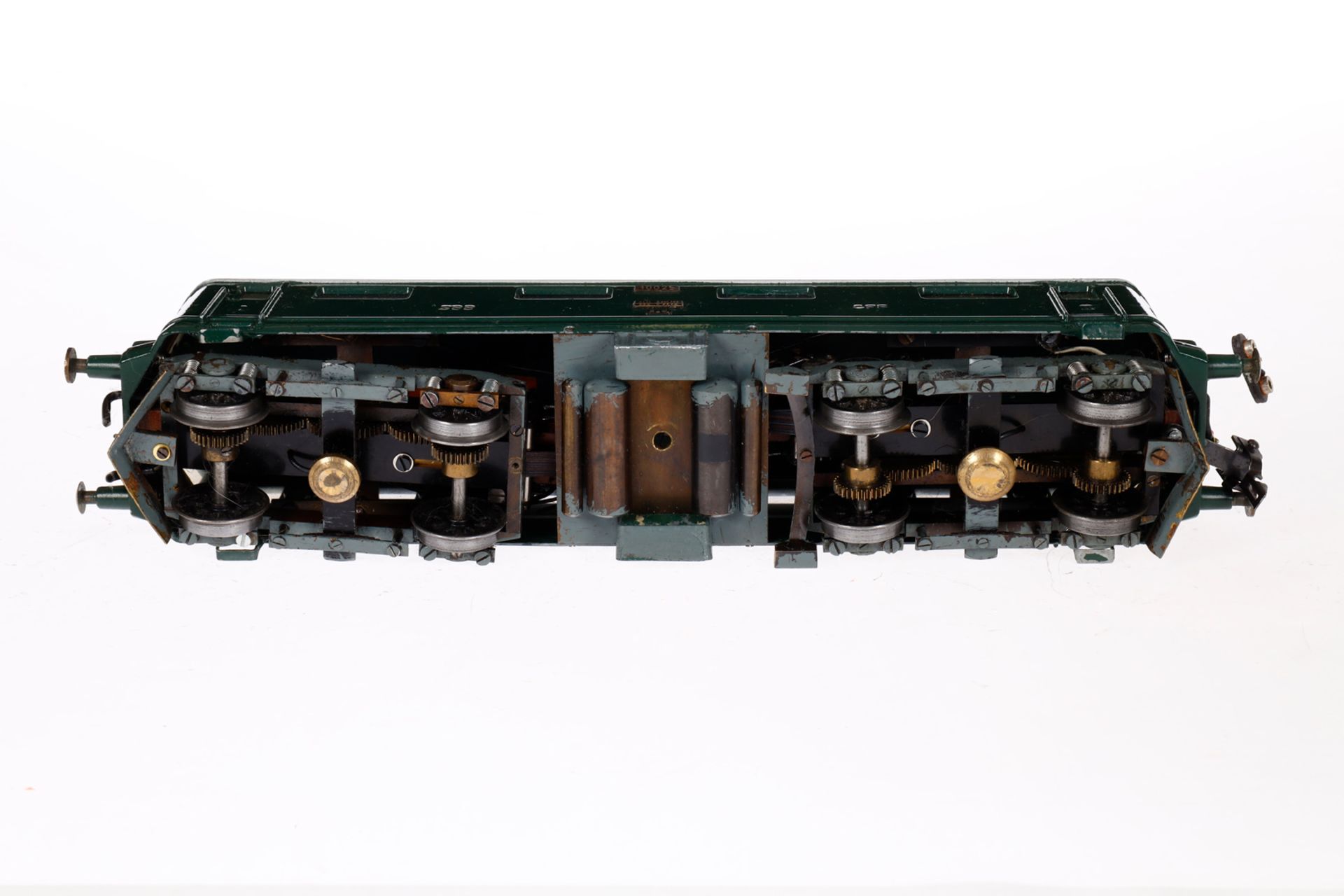 Keiser E-Lok ”10025”, Spur 0, elektr., 3-Leiter, grün, mit Fremdbeleuchtung, Alterungsspuren, Z 2-3 - Image 4 of 4