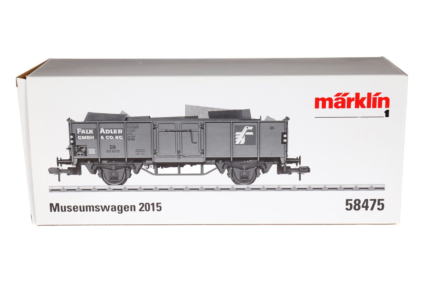 Märklin offener Güterwagen ”Museum 2015” 58475, Spur 1, türkisgrün, Alterungsspuren, L 31,5, im