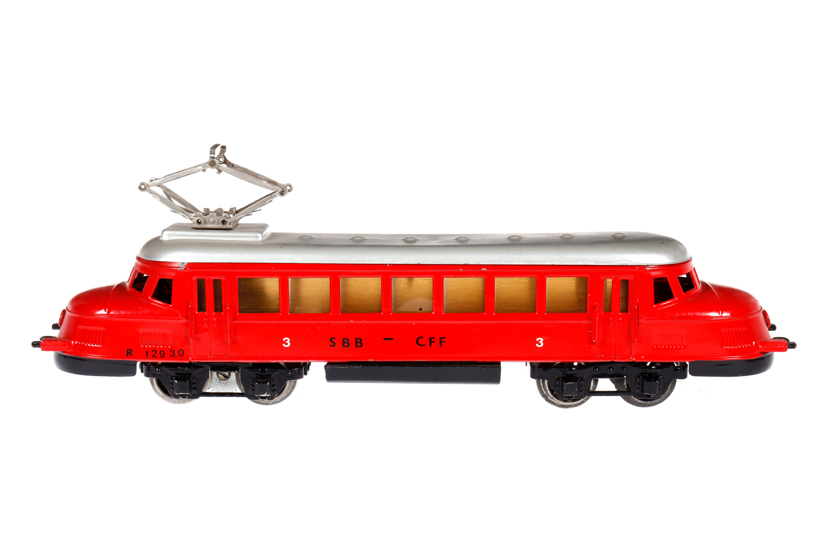 Märklin schweizer Triebwagen RP 12930, Spur 0, elektr., rest. und ergänzt, Z 4