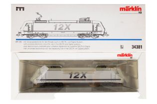 Märklin E-Lok ”BR 128” 34381, Spur H0, silber/schwarz, Alterungsspuren, OK, Z 2