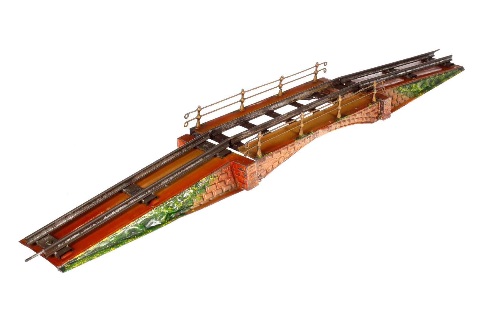 Märklin Steinbogenbrücke 2501, Spur 1, uralt, Uhrwerk/Dampf, HL, 1 Pfosten besch., Verbindungsdrähte