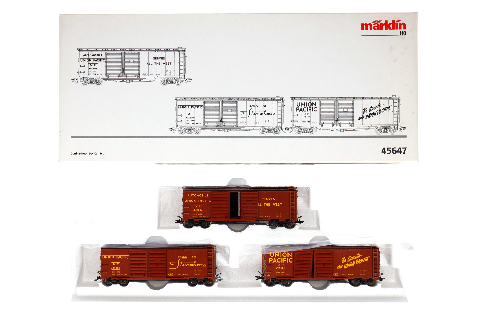 Märklin Box-Car-Set 45647, Spur H0, 3-teilig, Alterungsspuren, OK, Z 2
