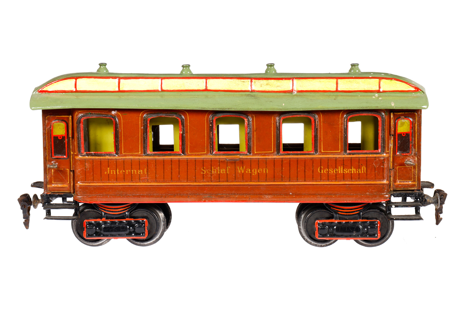 Märklin Mitropa Schlafwagen 1843, Spur 1, uralt, HL, mit Inneneinrichtung und 4 AT, tw