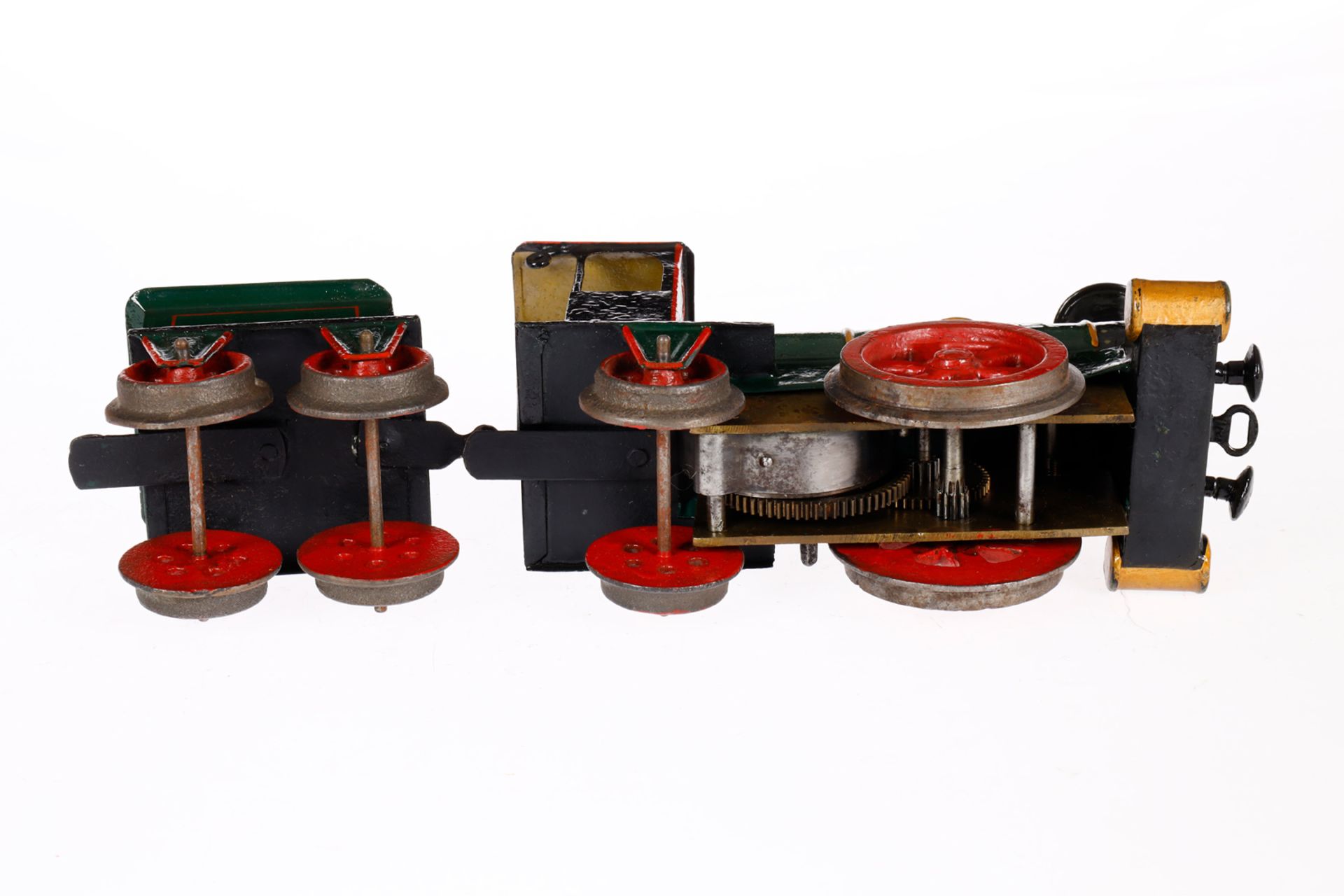 Märklin A-1 Dampflok 1021, Spur 1, uralt, Uhrwerk intakt, mit trapezförmigen Achslagern, Tender - Image 4 of 4