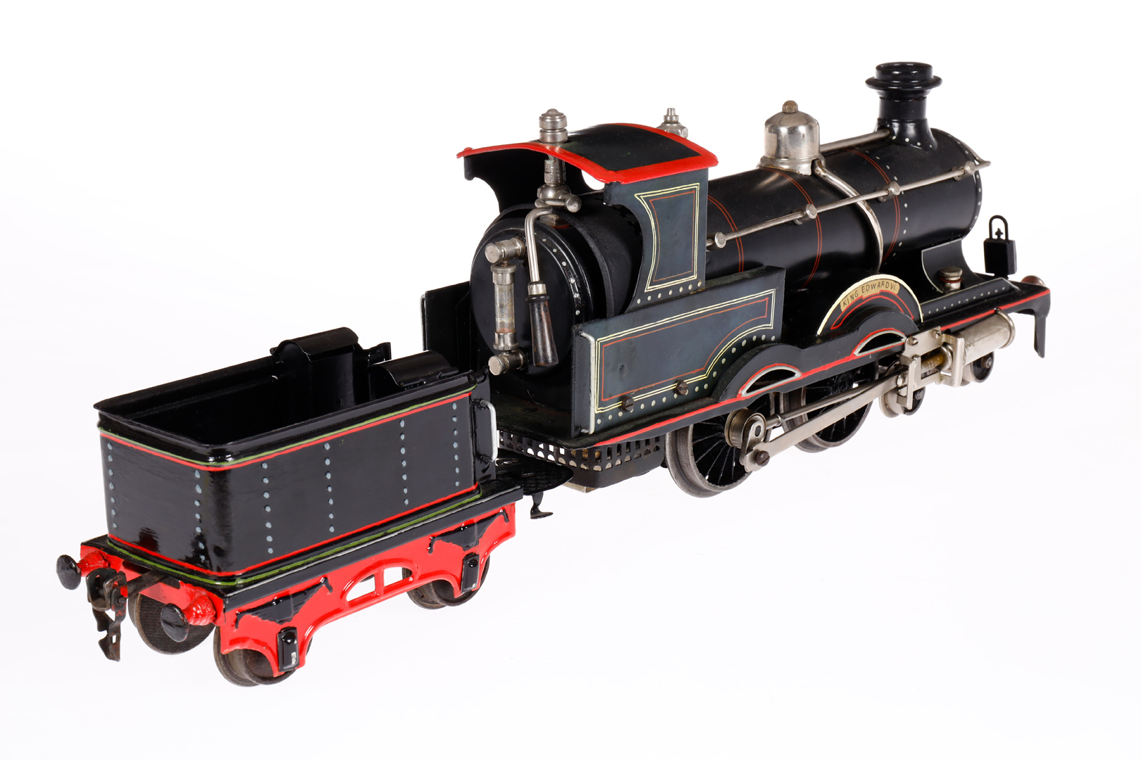 Märklin engl. 2-B Dampflok ”King Edward VI”, Spur 1, uralt, spiritusbetrieben, mit Tender, - Image 3 of 4