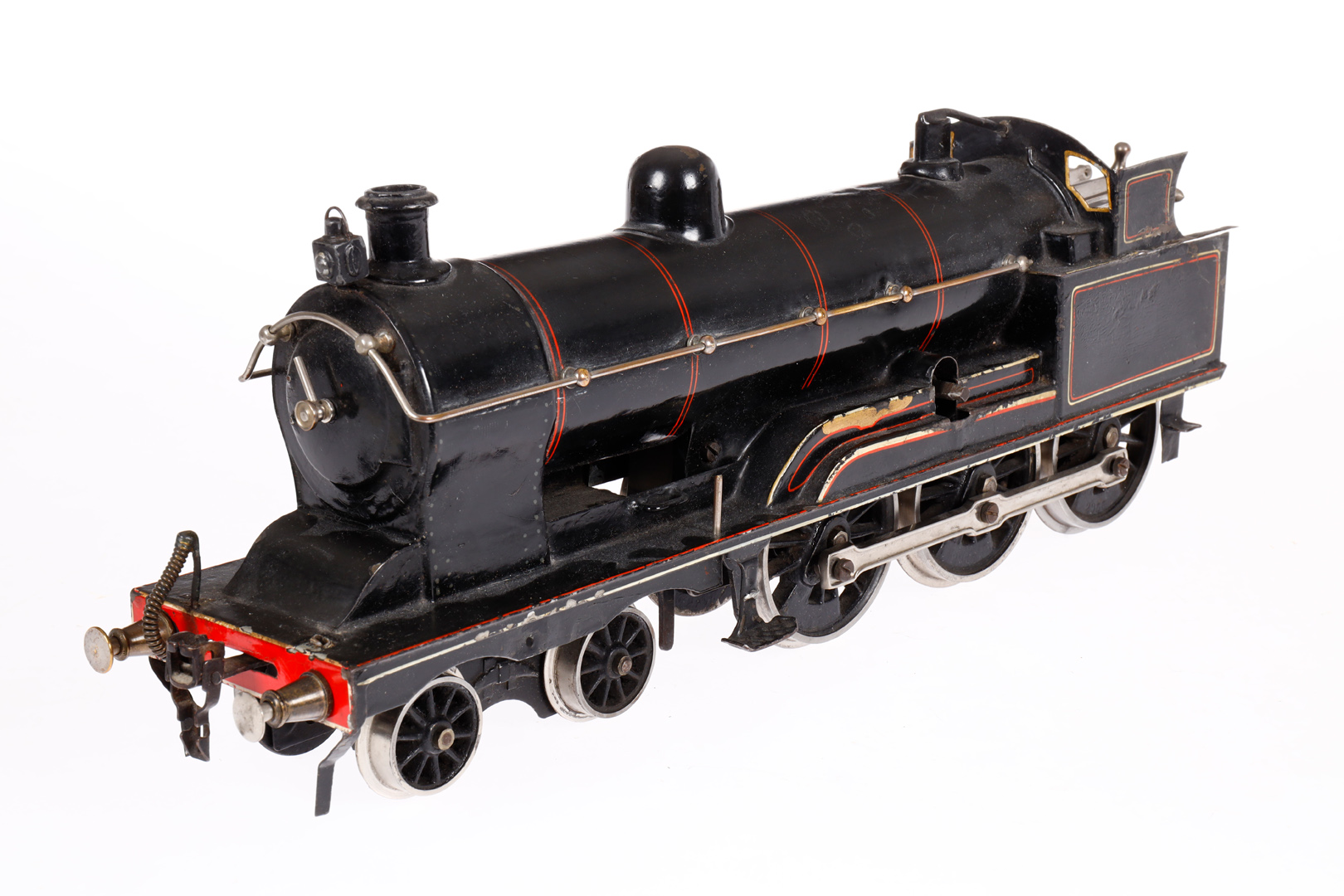 Märklin engl. 2-C Dampflok G 1021 LNWR, Spur 1, Uhrwerk intakt, schwarz, mit 1 imit. Stirnlampe (2 - Image 2 of 4