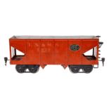 Märklin amerik. Selbstentladewagen 2929, Spur 1, HL, je 2 Fremdbohrungen in Pufferbohle, LS und