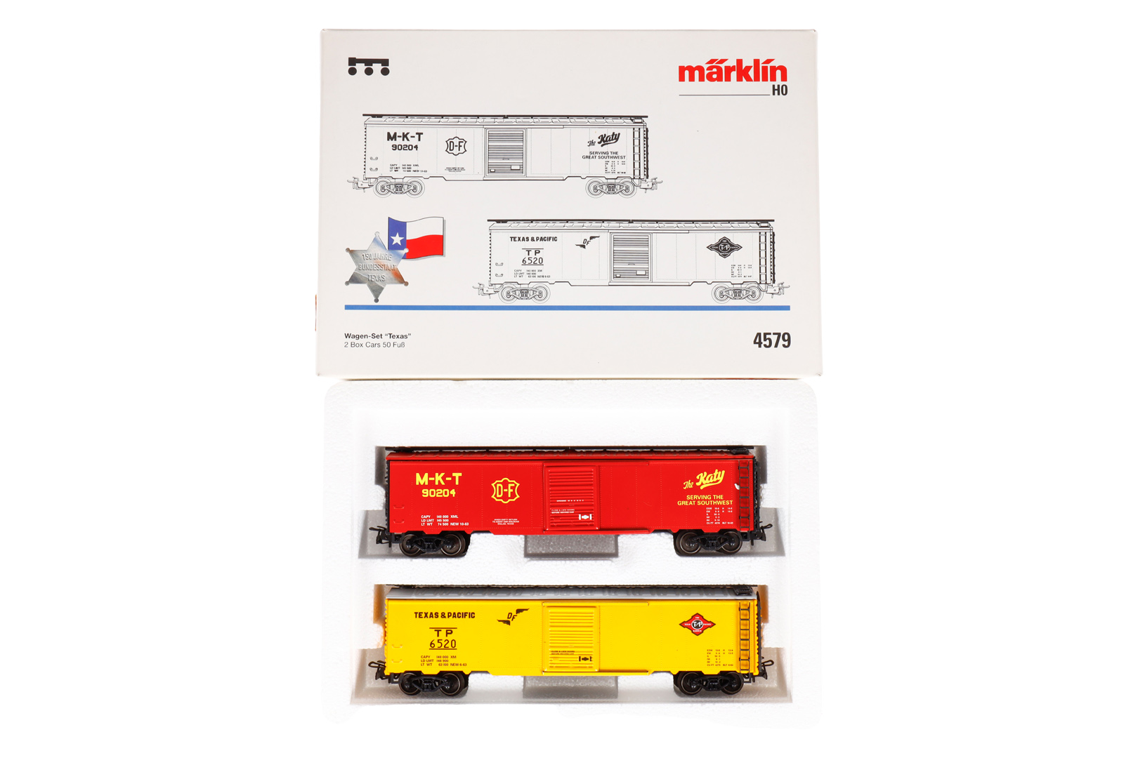 Märklin Wagen-Set ”Texas” 4579, Spur H0, 2-teilig, Alterungsspuren, OK, Z 2