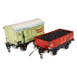 2 Märklin Güterwagen 1661 und 1687, Spur 0, CL, 1 verändert, LS, L 13, Z 3