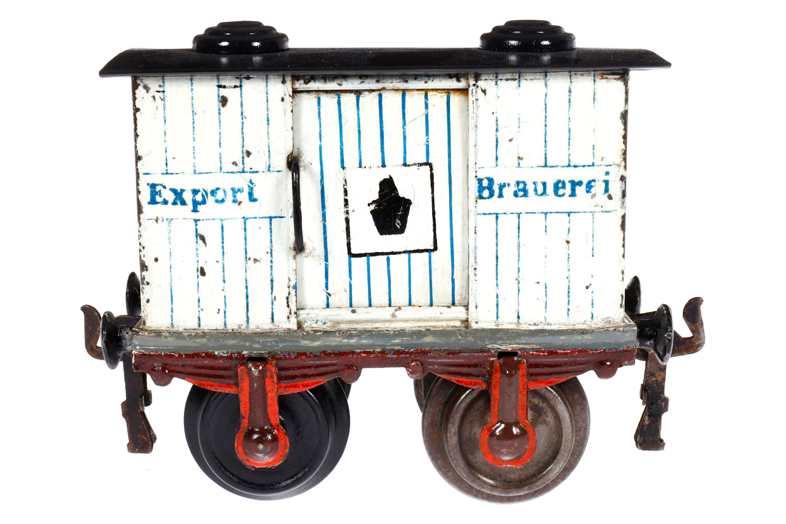 Märklin Export Bierwagen 1808, Spur 1, uralt, HL, mit 2 ST, Dach ersetzt, Rahmenbereiche