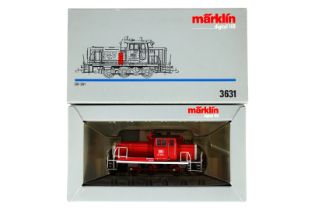 Märklin Digital Diesellok ”361 838-6” 3631, Spur H0, rot/weiß, Alterungsspuren, OK, Z 2