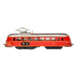 Märklin Schnelltriebwagen TWE 700 R, Spur H0, Blech, rot, mit elektr. Beleuchtung, Pantograph