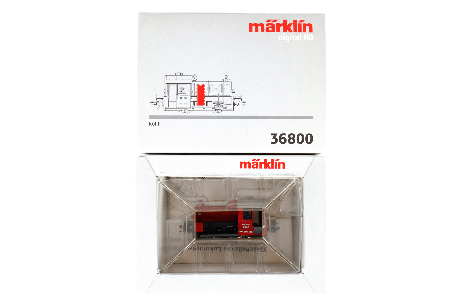 Märklin Digital Diesellok ”6641” 36800, Spur H0, rot, Alterungsspuren, im leicht besch. OK, Z 2