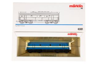 Märklin Diesellok-Ergänzung ”T & P” 4081, Spur H0, blau/gelb/weiß, Alterungsspuren, OK, Z 2