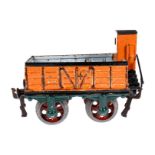 Märklin offener Güterwagen 1817, Spur 1, uralt, HL, mit BRHh und neuen Gussrädern, Rahmenbereiche tw