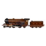 Märklin engl. 2-B-1 Dampflok CE 4021 NBR, Spur 1, spiritusbetrieben, braun/schwarz, mit Tender,