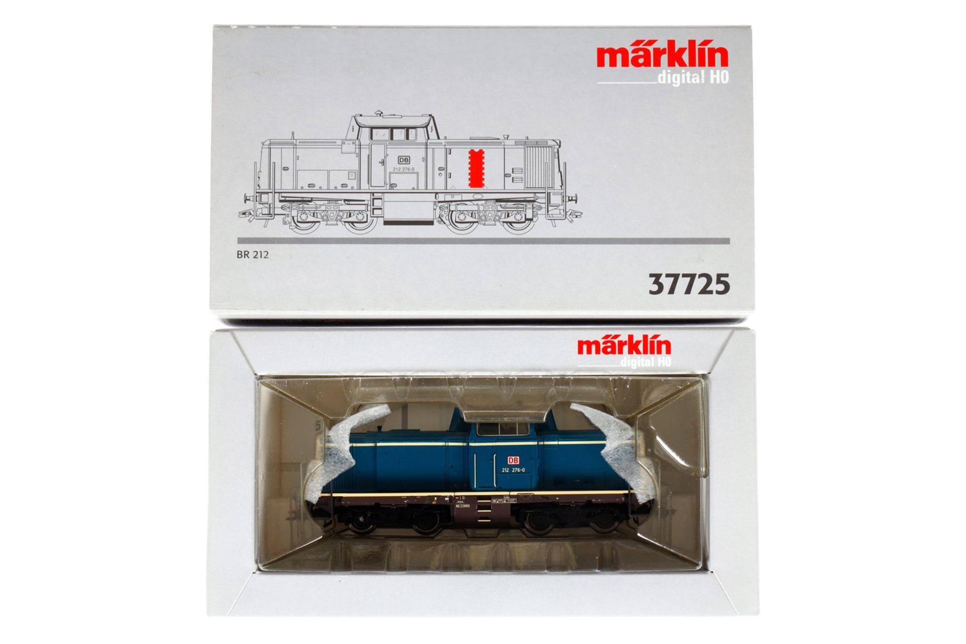 Märklin Digital Diesellok ”212 276-0” 37725, Spur H0, türkis/creme, Alterungsspuren, OK, Z 2