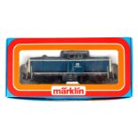 Märklin Diesellok ”212 349-5” 3147, Spur H0, blau, Alterungsspuren, im leicht besch. OK, Z 2