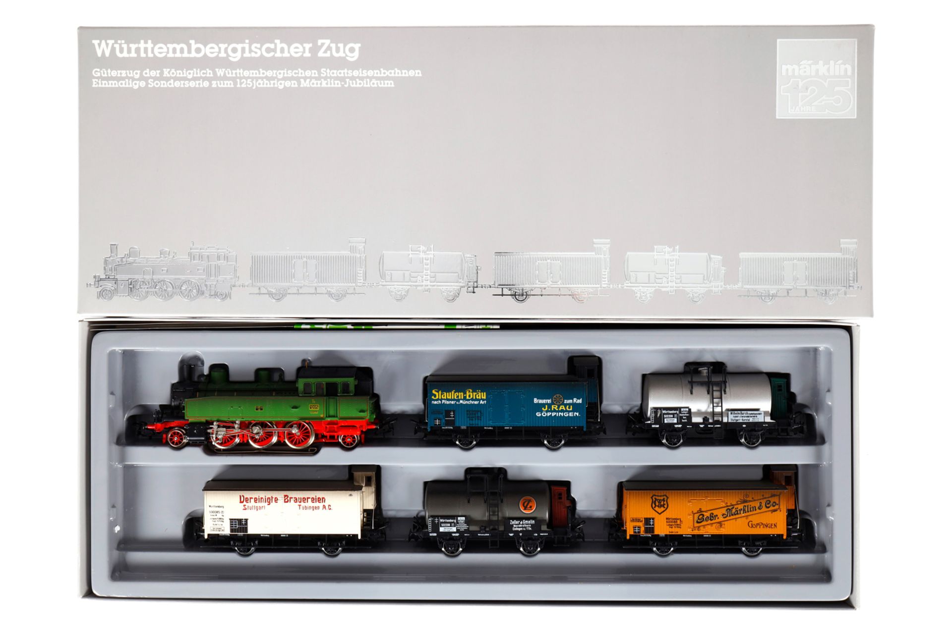 Märklin Württembergischer Zug 2857, Spur H0, Alterungsspuren, im leicht besch. OK, Z 2