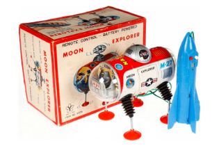 Y Moon Explorer 2205, Japan, Blech/Kunststoff, batteriebetrieben, Alterungsspuren, L 20,5, im leicht