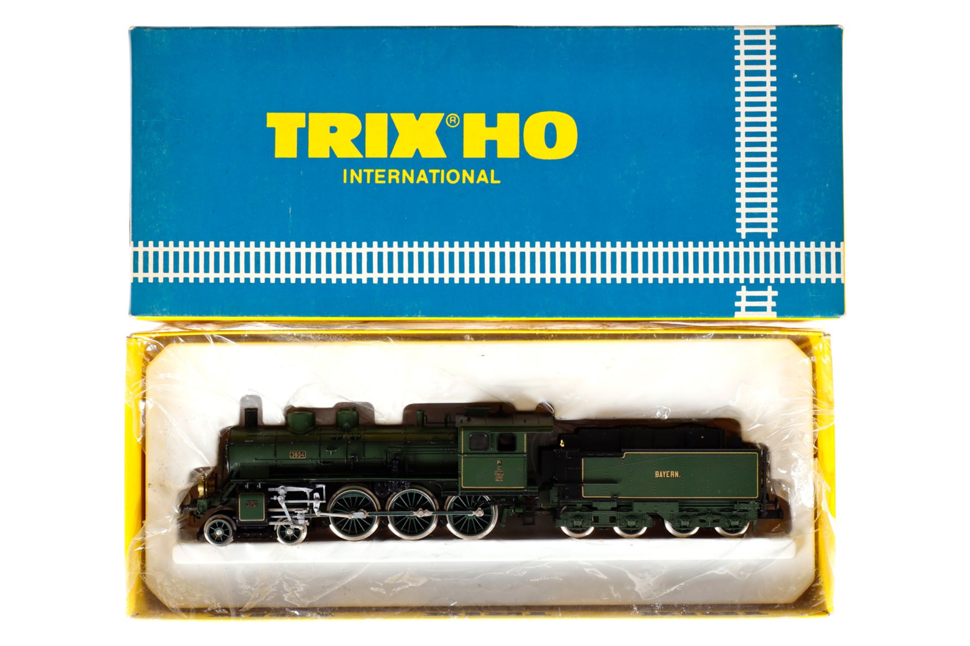 Trix 2-C Schlepptenderlok ”3894” 2408, Spur H0, 2-Leiter, grün/schwarz, Alterungsspuren, OK, Z 2