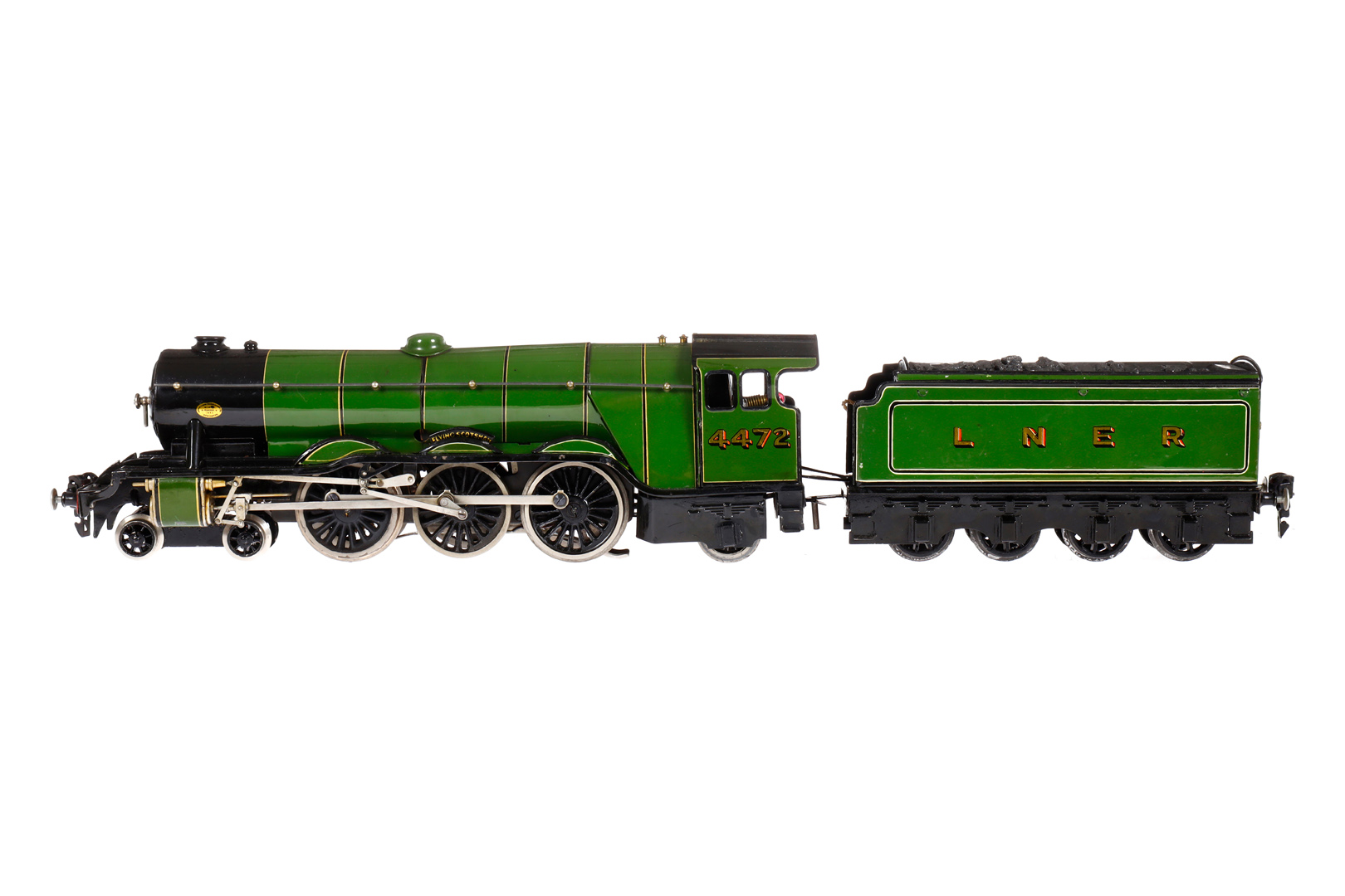 Basset-Lowke 2-C-1 Dampflok ”Flying Scotsman” 4472 LNER, Spur 0, elektr., grün/schwarz, mit