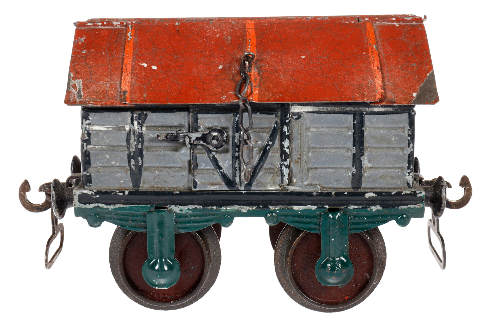Märklin Zementwagen 1815, Spur 1, uralt, HL, mit 1 LTH (1 fehlt) und Bügelkupplungen, 1