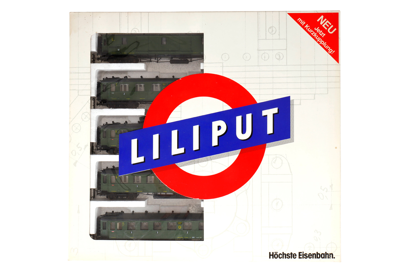 Liliput Wagen-Set 847, Spur H0, 5-teilig, Alterungsspuren, OK, Z 2
