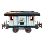 Märklin Gepäckwagen 1823, Spur 1, uralt, HL, mit Diensteinrichtung, 2 AT und 2 ST, LS tw ausgeb.,