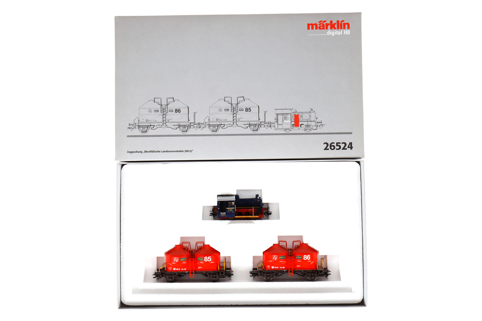 Märklin Digital Zugpackung ”WLE” 26524, Spur H0, 3-teilig, Alterungsspuren, OK, Z 2