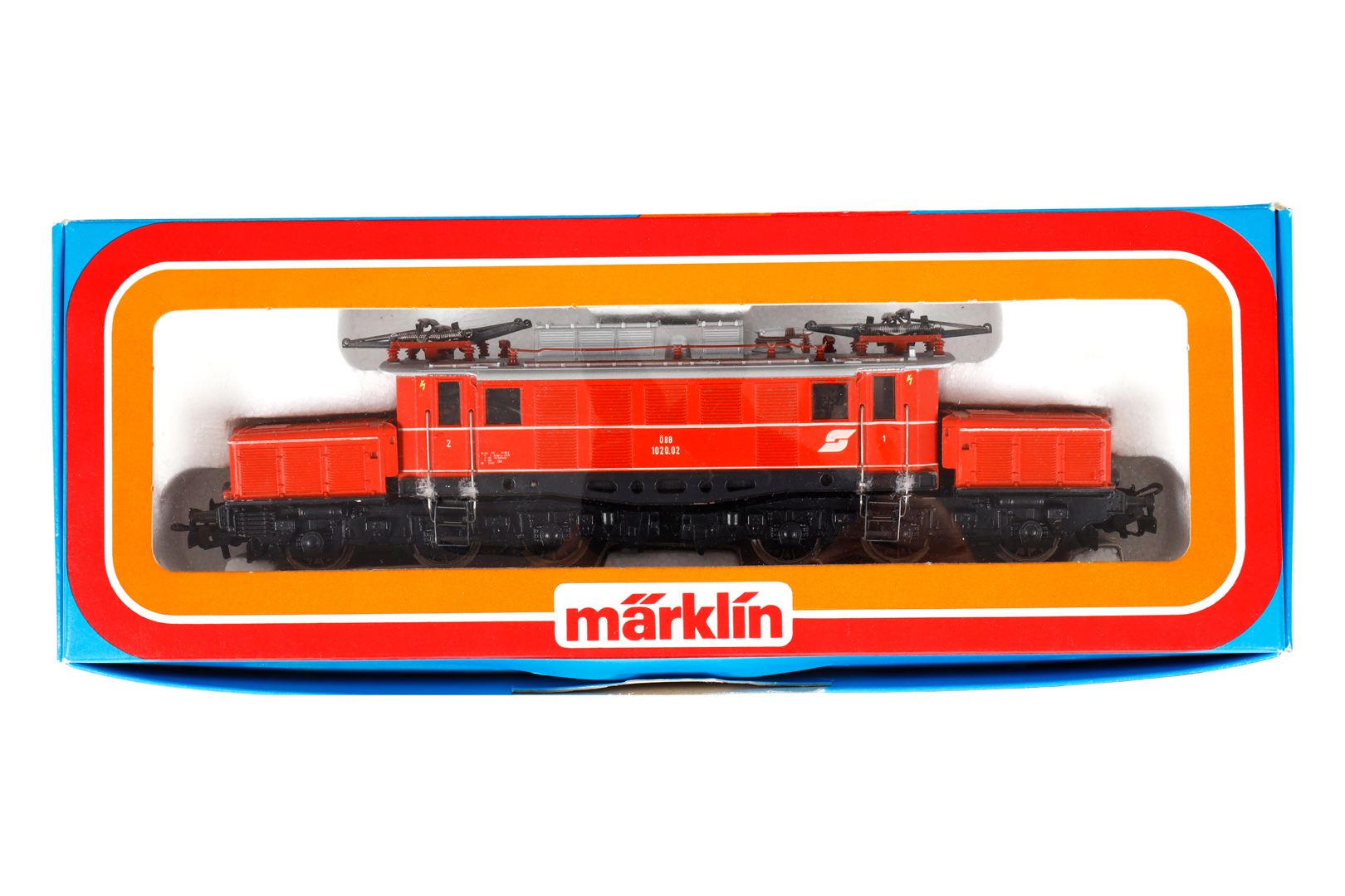 Märklin E-Lok ”ÖBB 1020.02” 3159, Spur H0, orange, Alterungsspuren, im leicht besch. OK, Z 2