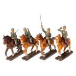 4 Lineol Soldaten zu Pferd, Masse, HL, LS, Z 3