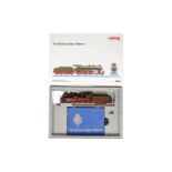 Märklin 2-C Schlepptenderlok ”1008 Hofzug” 2881, Spur H0, dunkelgrün/schwarz, mit Buch,