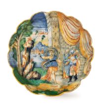 CIOTOLA IN MAIOLICA POLICROMA, PROBABILMENTE ANDREA DA NEGROPONTE NELLA BOTTEGA DI LUDOVICO E