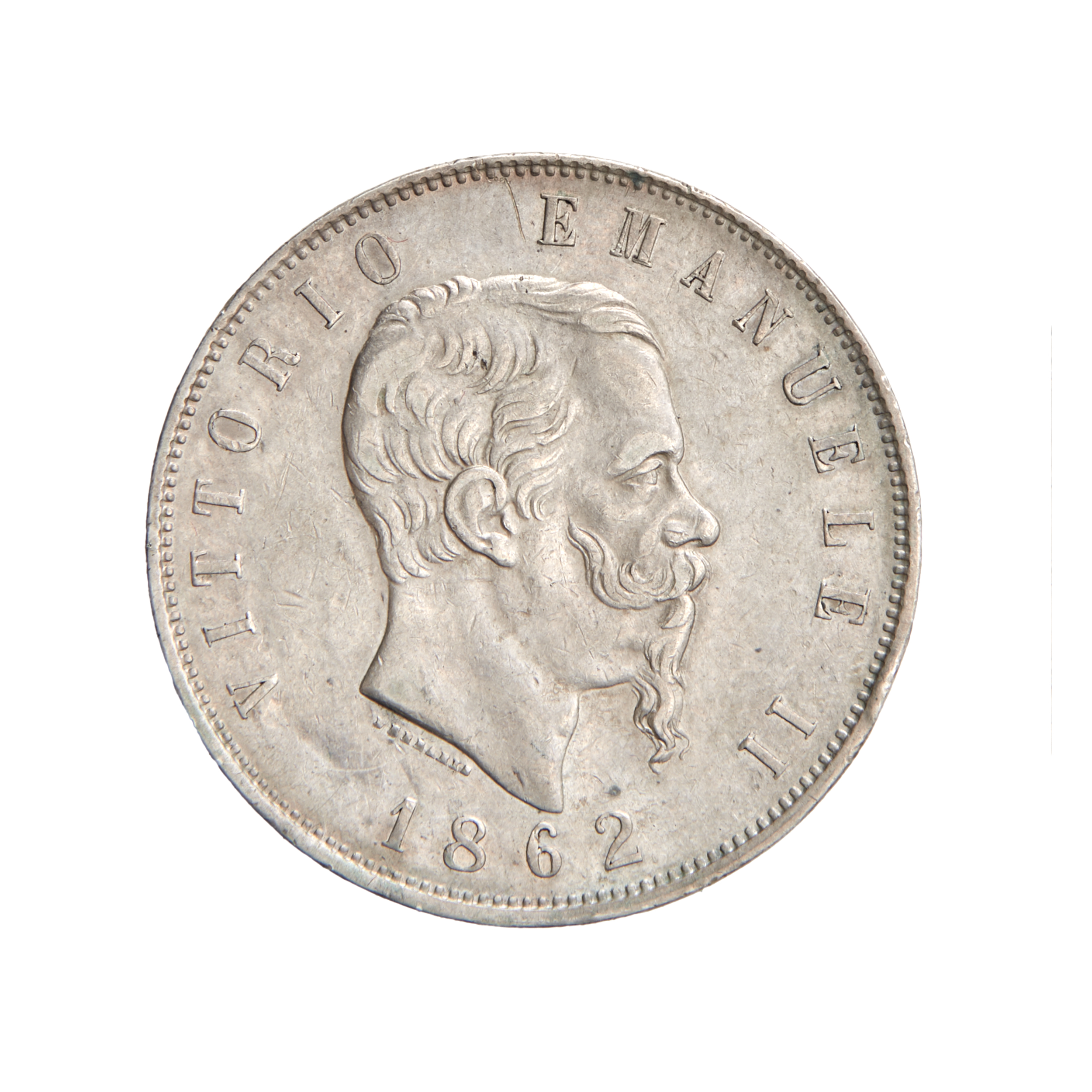 SAVOIA, VITTORIO EMANUELE II (1861-1878), 5 LIRE 1862 II TIPO - Image 2 of 3