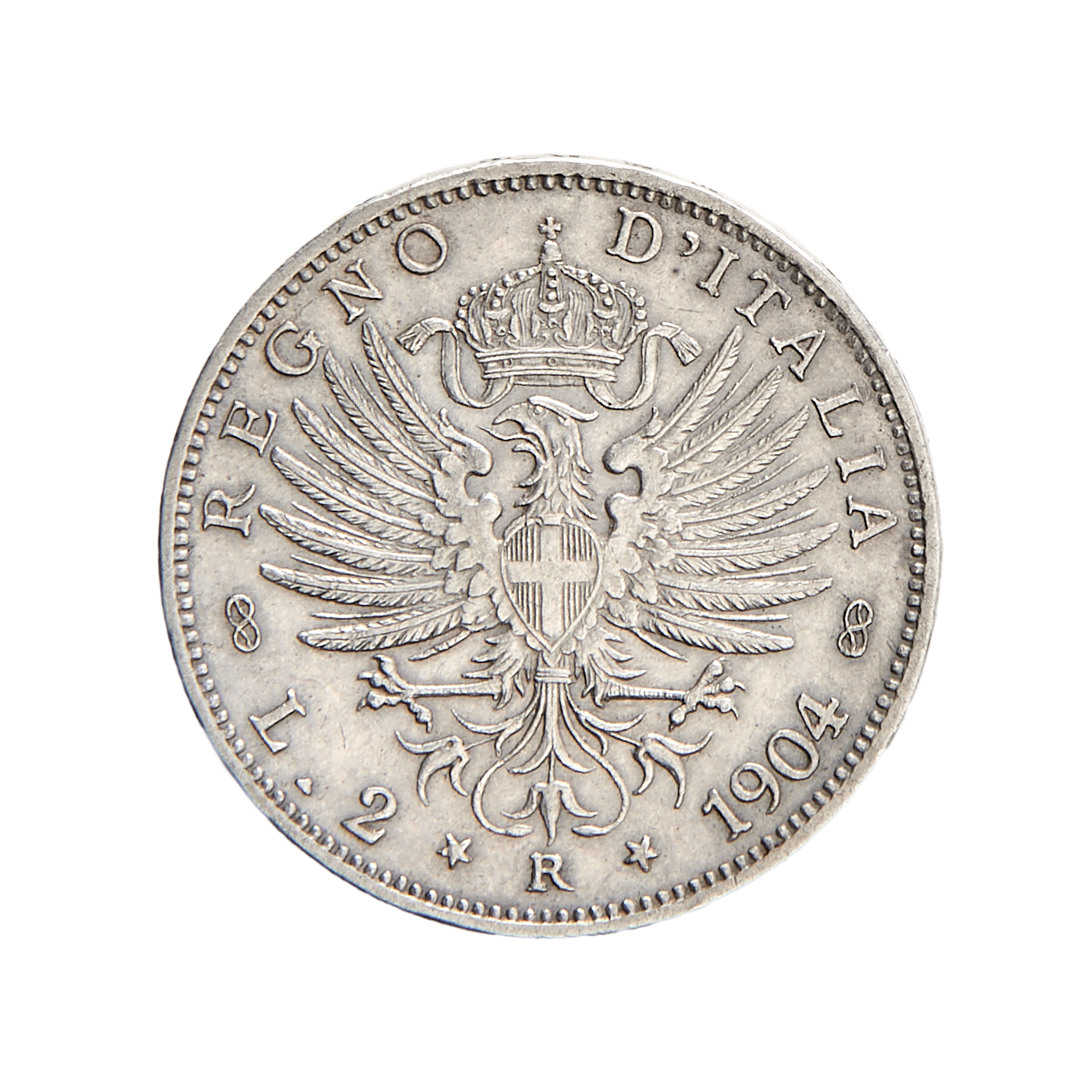 REGNO D'ITALIA, VITTORIO EMANUELE III (1900-1946), 2 LIRE AQUILA SABAUDA 1904 - Image 3 of 3