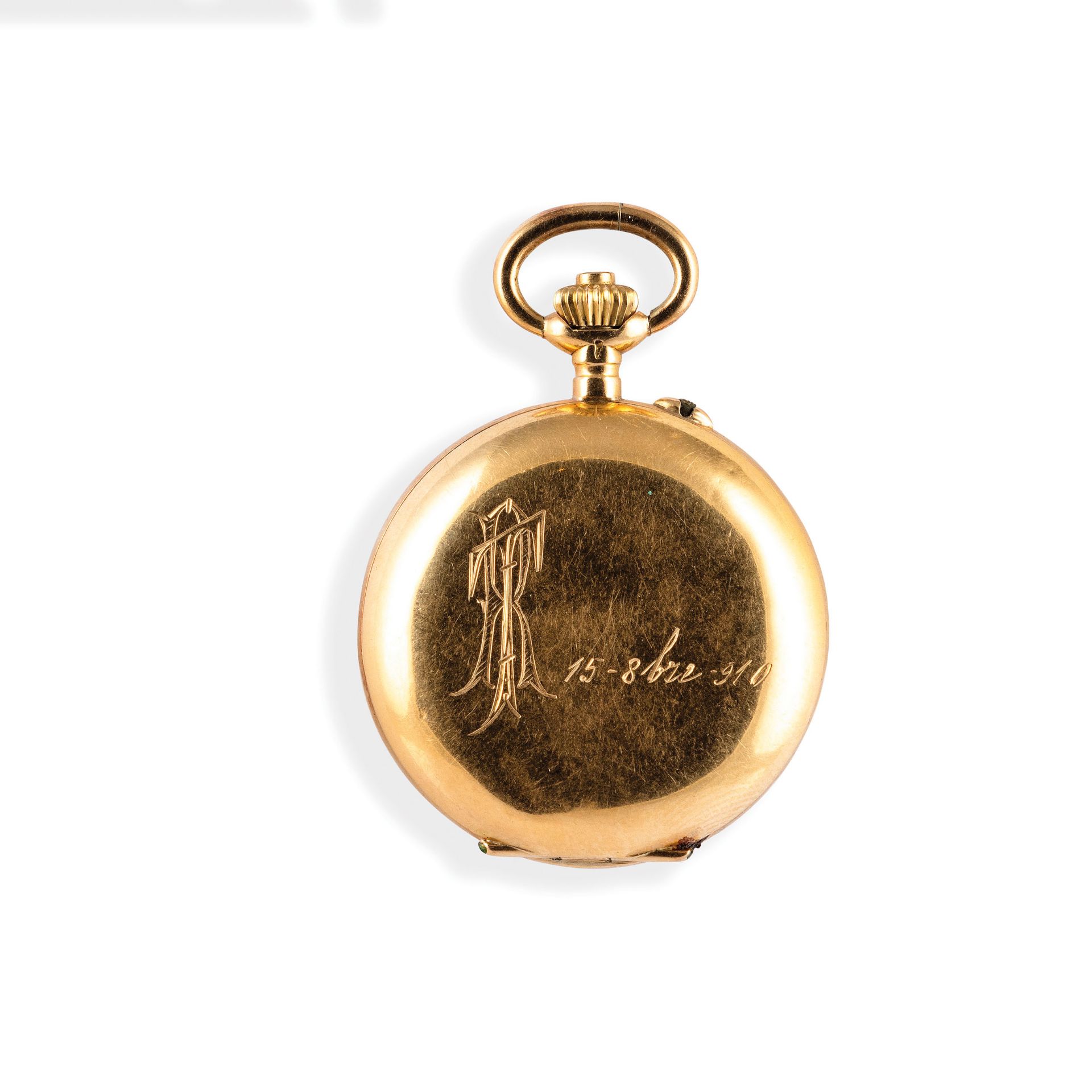 OROLOGIO DA COLLO IN ORO CON MONOGRAMMA TN, SVIZZERA 1910 CIRCA - Bild 3 aus 5