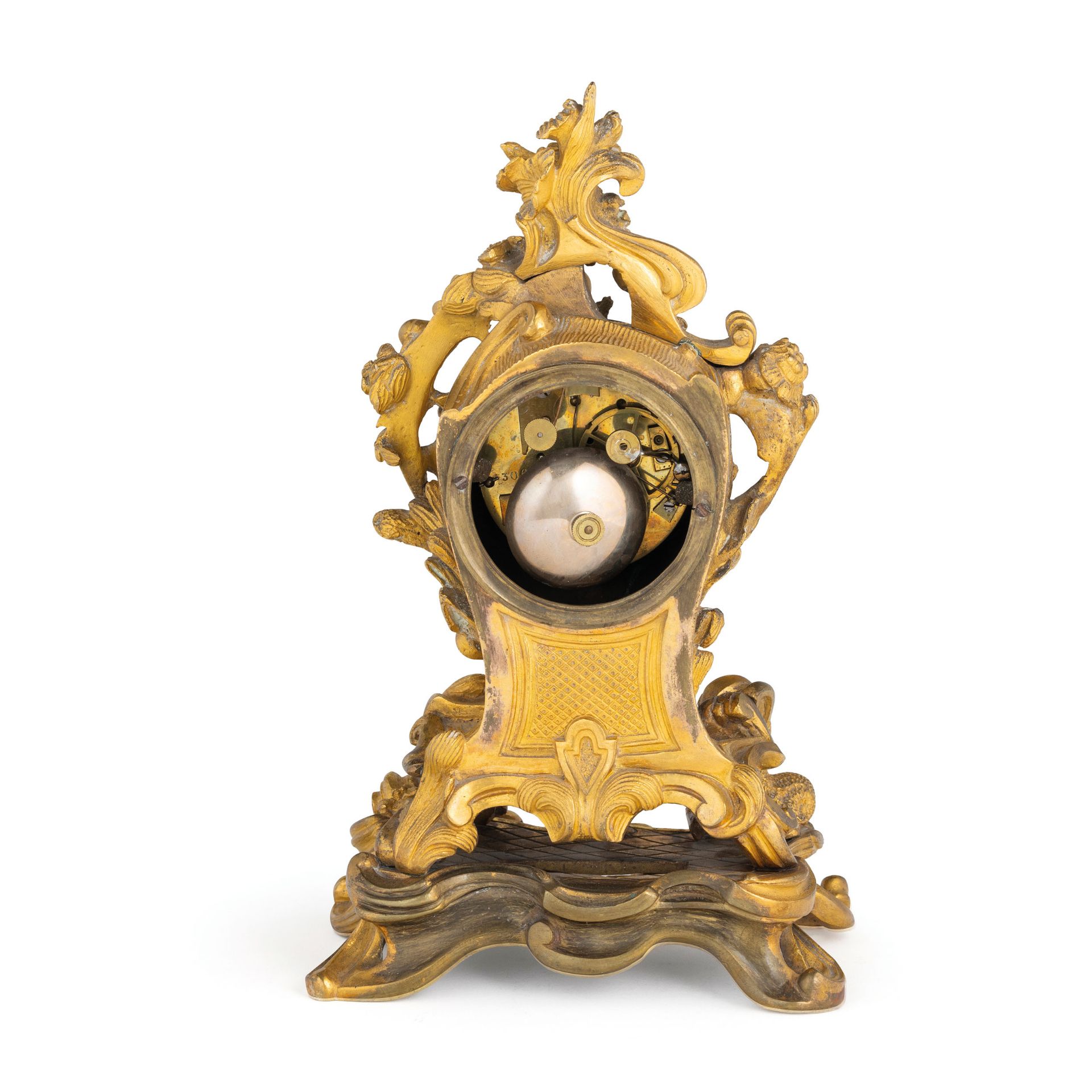 OROLOGIO A PENDOLO IN BRONZO DORATO, FRANCIA, 1840 CIRCA - Image 4 of 4