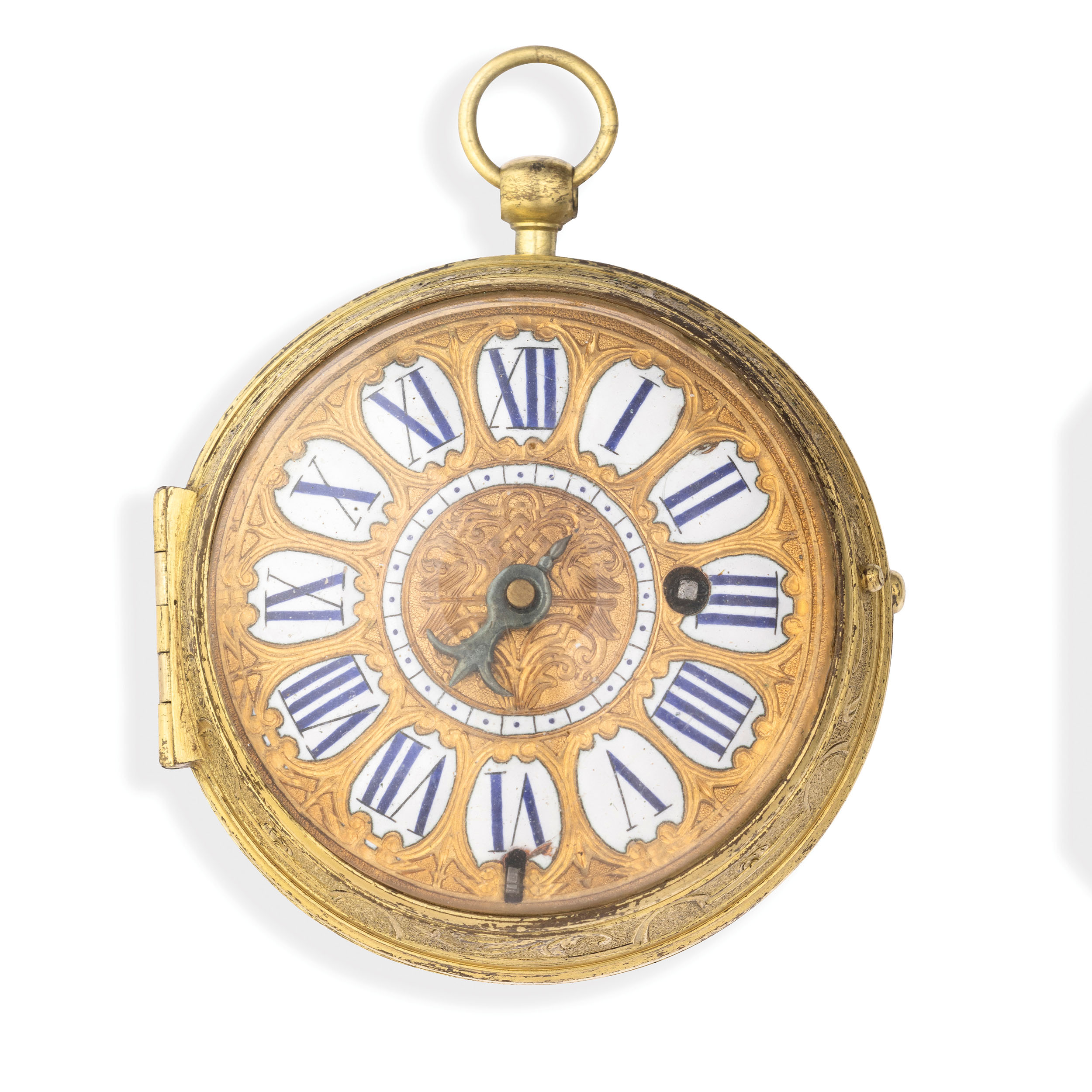 F.GARNIER, MONTRE A OIGNON, OROLOGIO A VERGA CON QUADRANTE A CARTOUCHES, FRANCIA 1690 CIRCA