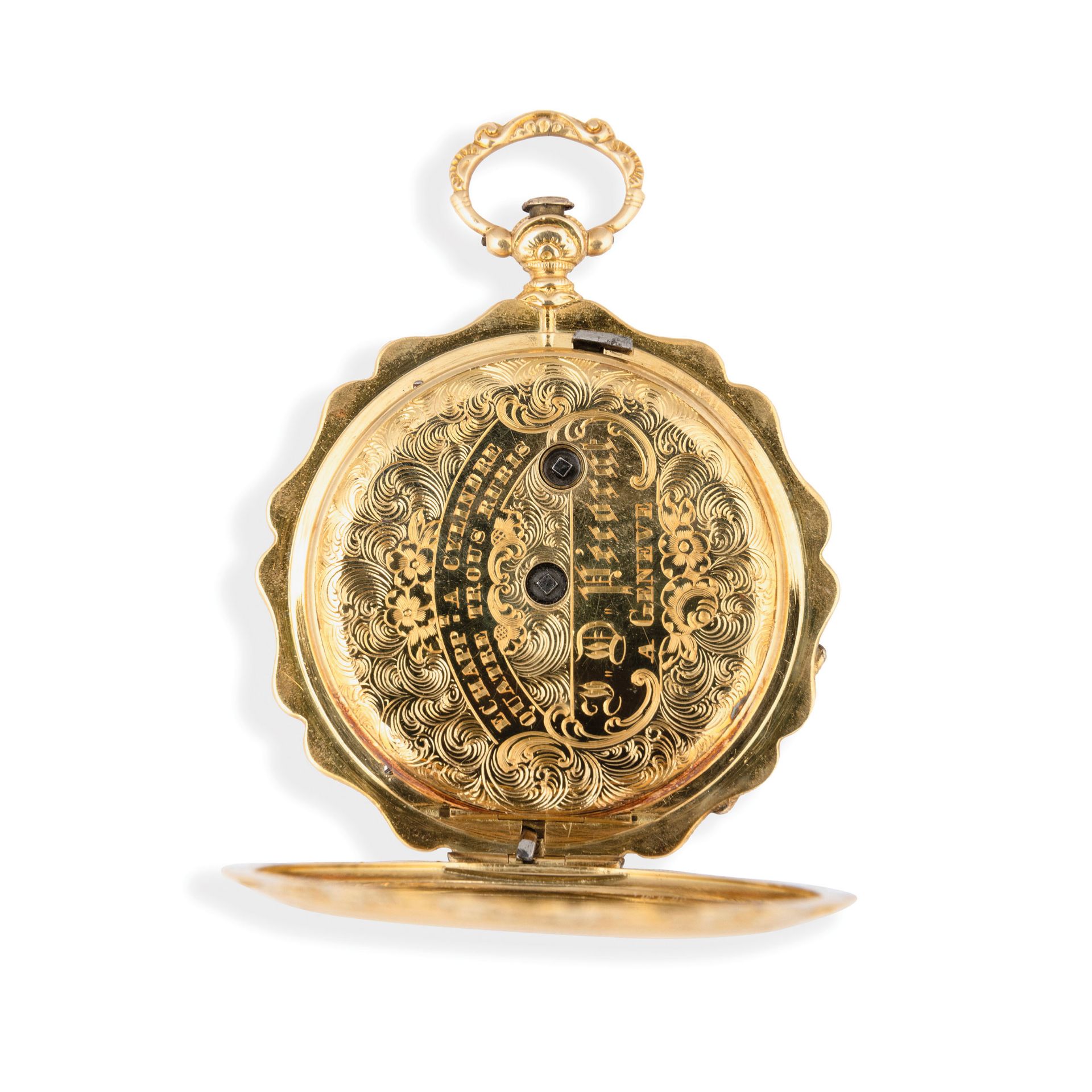 ECORT, OROLOGIO DA COLLO EXTRAPIATTO, GINEVRA 1850 CIRCA - Bild 5 aus 6