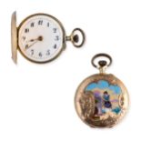 OROLOGIO DA COLLO DA DONNA - MONACHINA, CON SMALTI E DIAMANTI, FRANCIA 1870 CIRCA