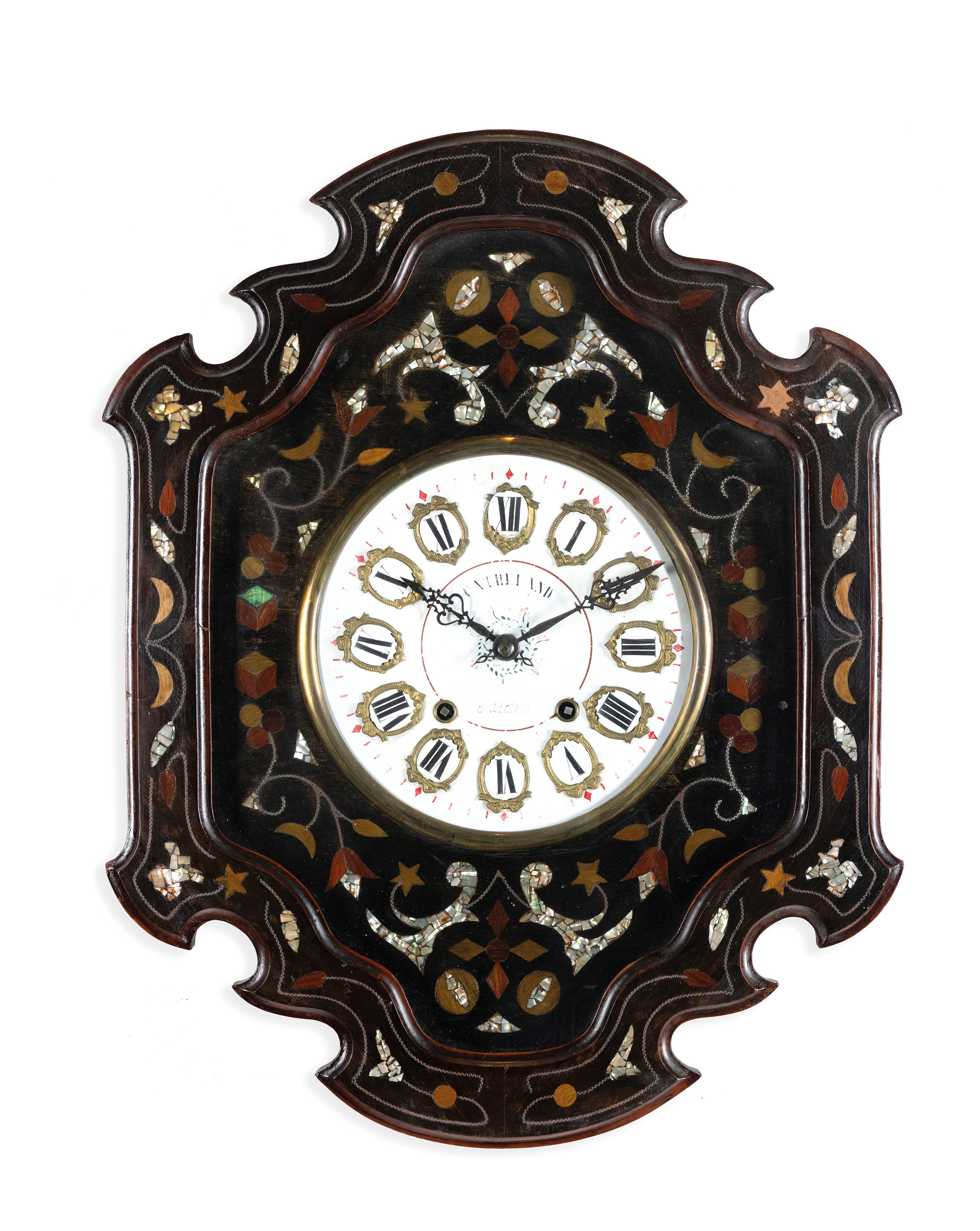 ENORME OROLOGIO A PENDOLO, OCCHIO DI BUE 8 GIORNI MORBIER, FRANCIA 1870 CIRCA