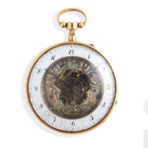 VAUCHER FRERES, OROLOGIO DA TASCA IN ORO CON JACQUEMART E SUONERIA ORE E QUARTI, SVIZZERA 1820 CIRCA